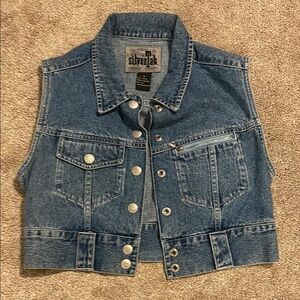 Levi’s Silver Jeans Women's Blue Denim Vest